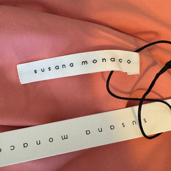 Susana Monaco Pleated One Arm Long Sleeves Tops - Lotus Pink NWT Size Small - Picture 6 of 8